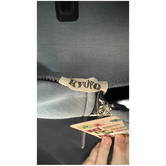 KYOYO 2PC Colorblock Lounge Set Navy Light Blue Long Sleeve Top & Shorts 2XL NWT - Picture 11 of 14